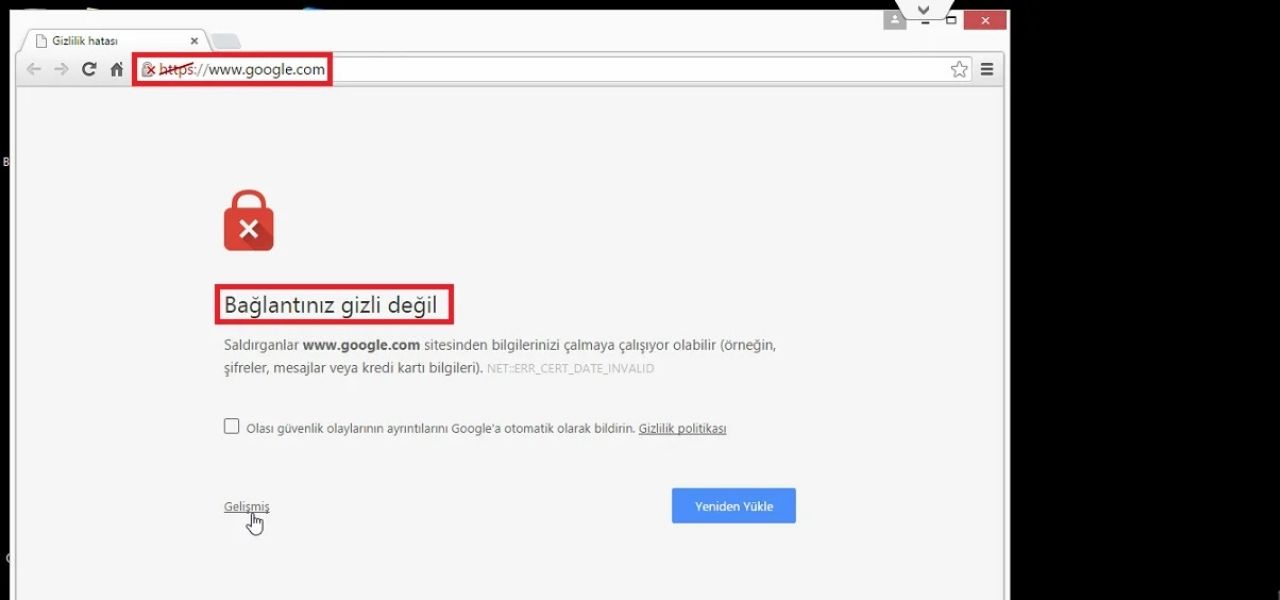 web sitesi yenilemede ssl sertifikası hatası çözmü